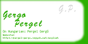 gergo pergel business card