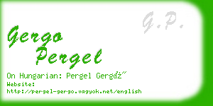 gergo pergel business card